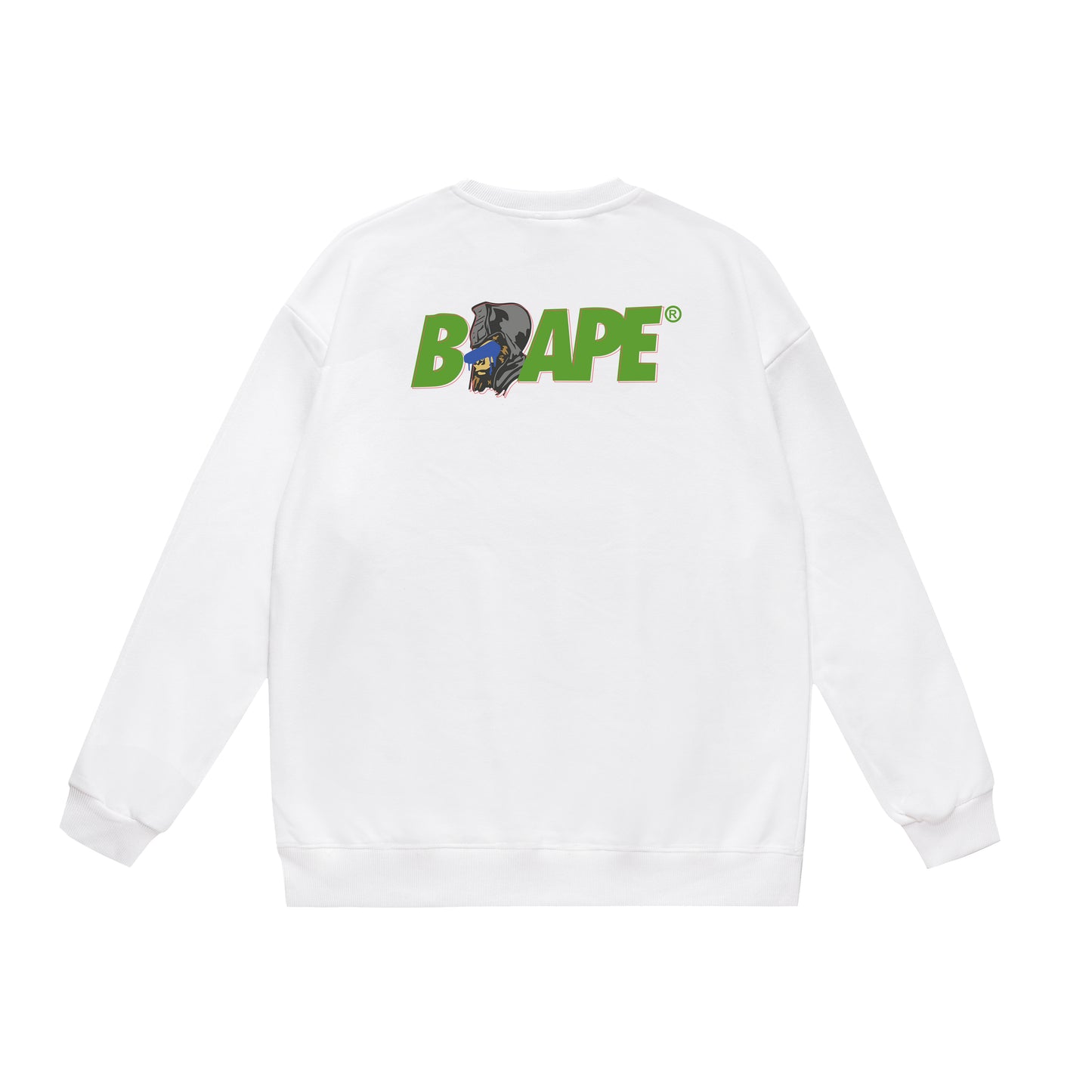 A Bathing Ape Letter Logo Print Hoodie White