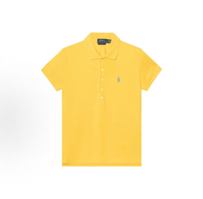 Ralph Lauren Petite Spurs Embroidered Short-Sleeved Button-down Polo Shirt - Slim Fit - Women's Style
