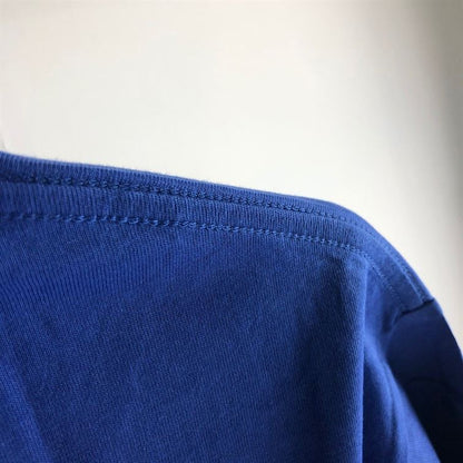 BALENCIAGA MEN’S POLITICAL CAMPAIGN T-SHIRT LARGE FIT IN PACIFIC BLUE – BAS003