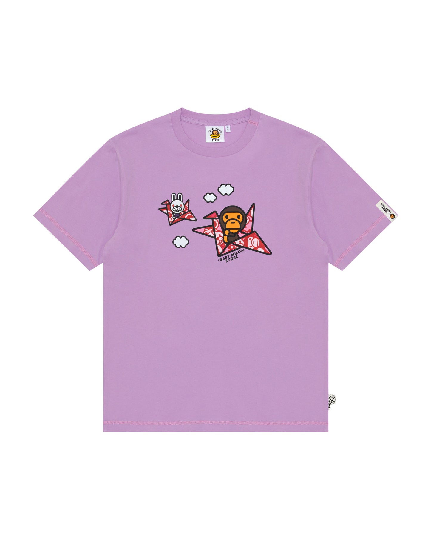 A Bathing Ape Baby Milo print tee In Purple