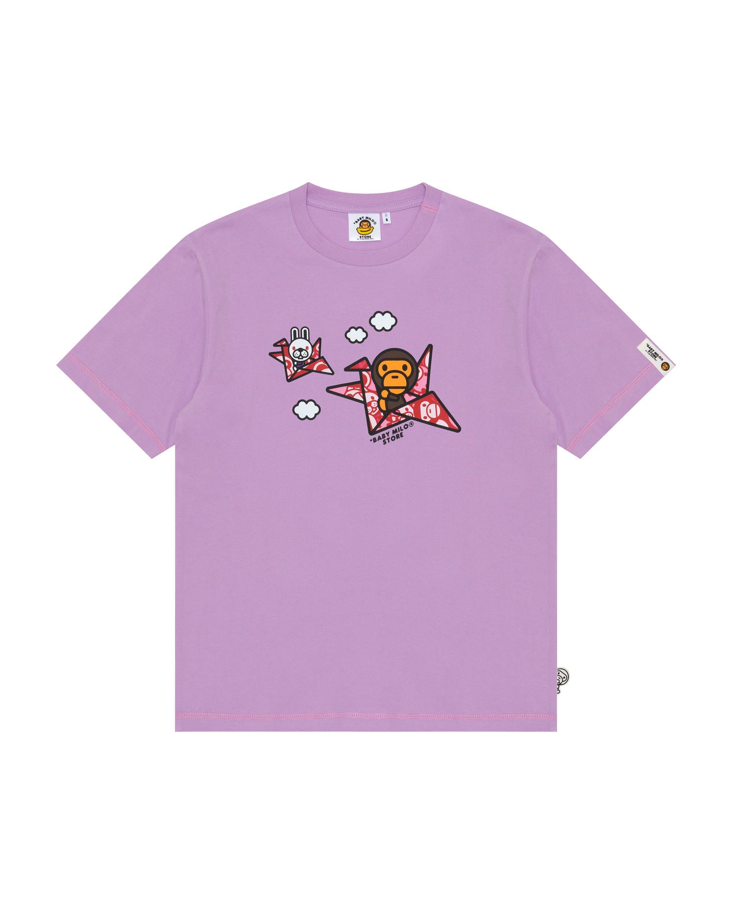 A Bathing Ape Baby Milo print tee In Purple