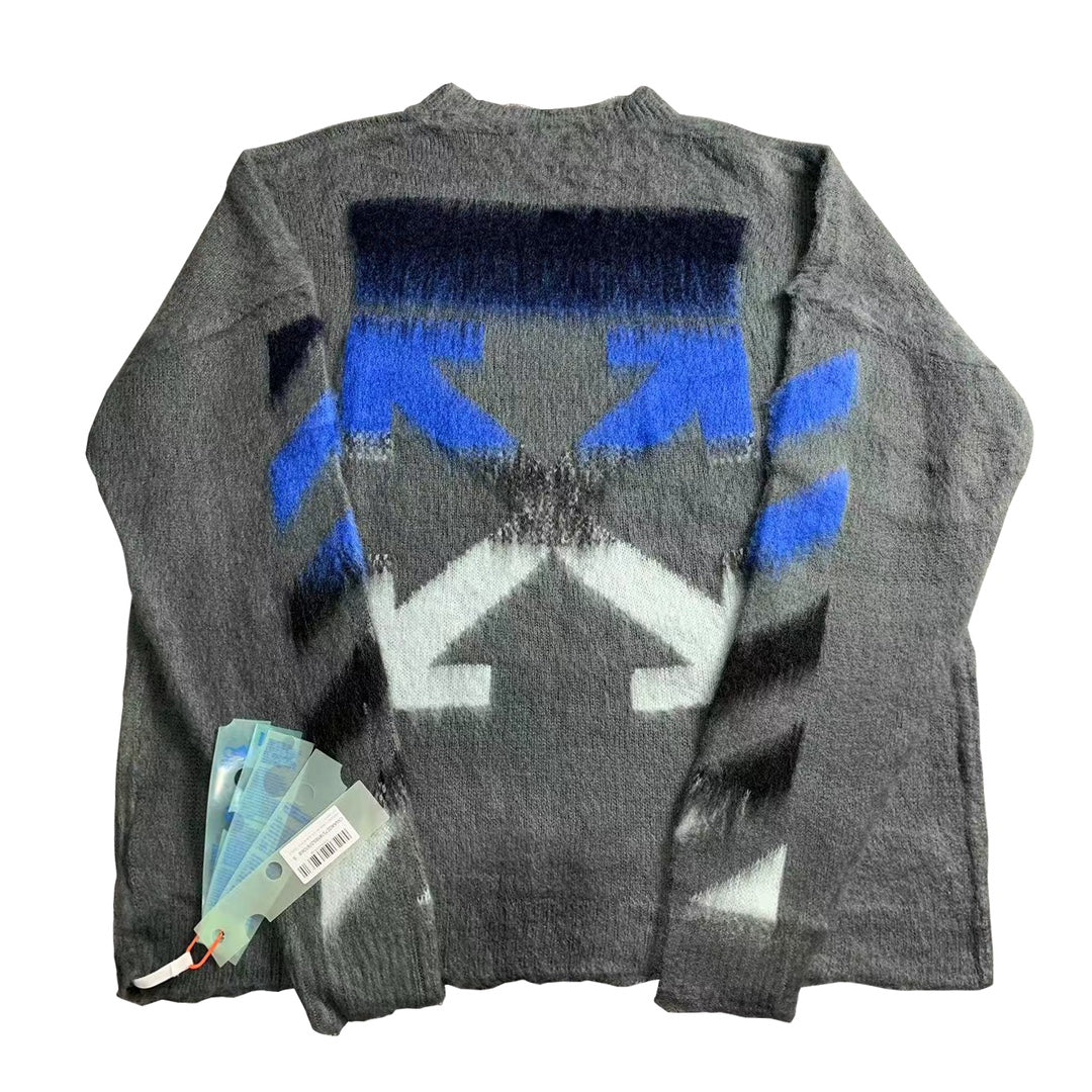 Off-White gradient arrow mohair hoodie