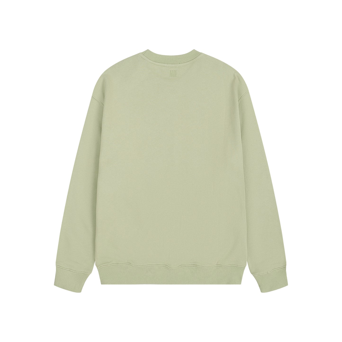 AMI White Heart Logo Hoodie Light Green