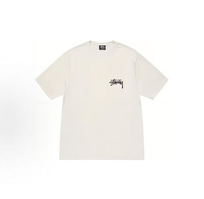 Stussy FW22 Poker-Dyed Short-Sleeved American Retro T-Shirt for Men