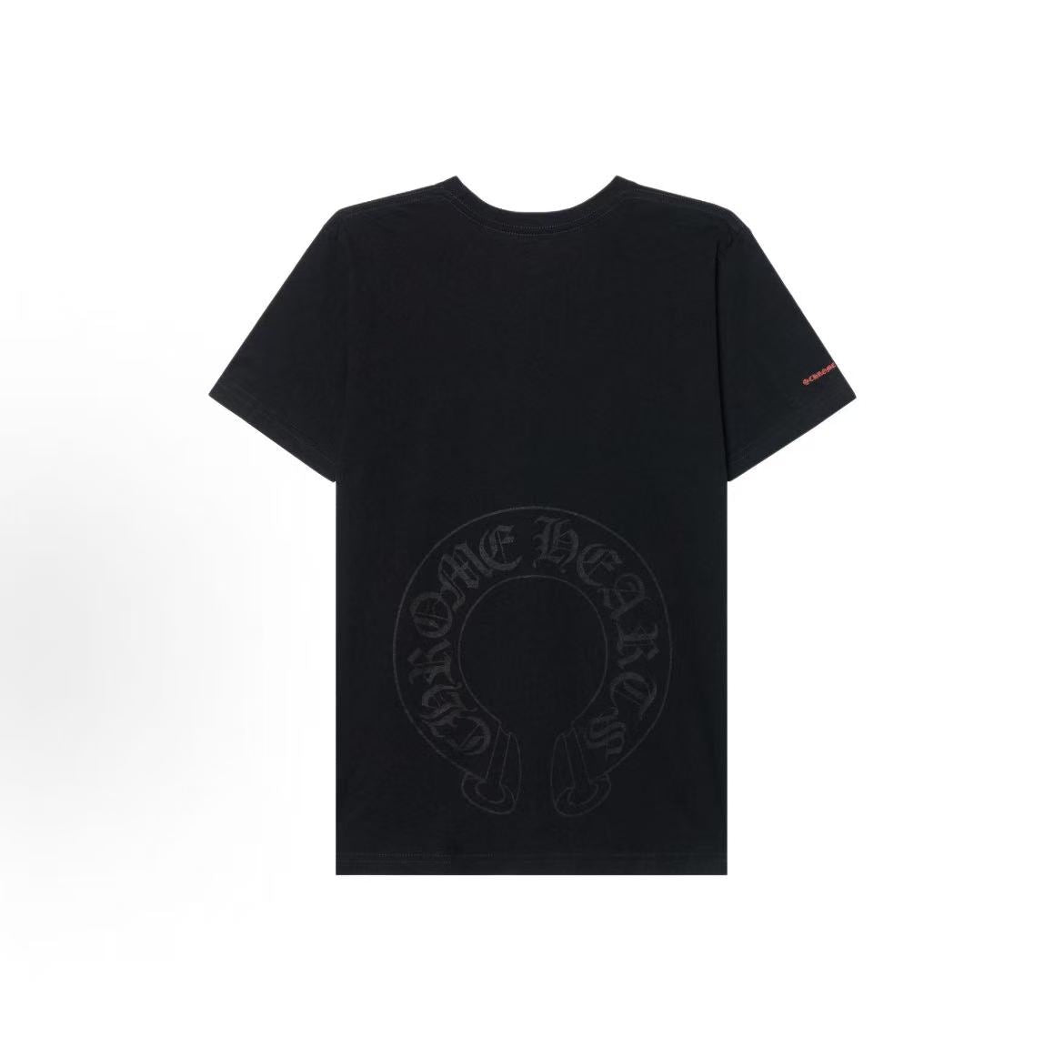 Chrome Hearts SS23 Letter-Printed Casual Short-Sleeved T-Shirt for Men - Black