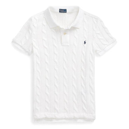 Ralph Lauren Cable Polo White