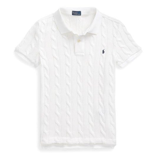 Ralph Lauren Cable Polo White