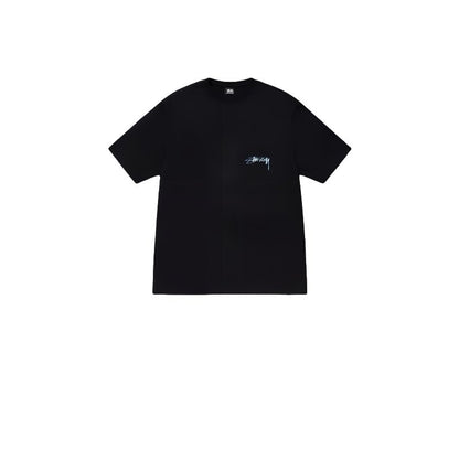 STUSSY SPLASH INK PRINT TEE BLACK
