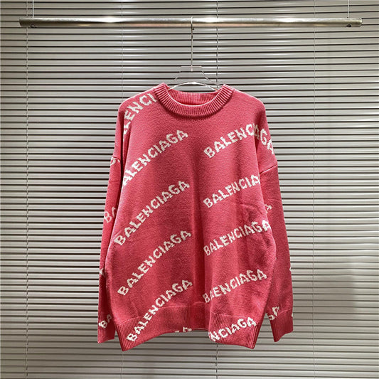 Balenciga logo tee cpss803 pink white