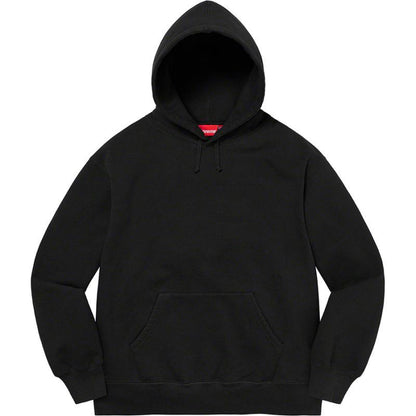 Supreme Satin Applique Hooded Sweatshirt Black