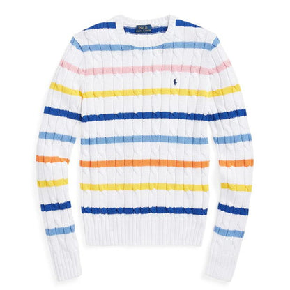 Ralph Lauren Julianna Crewneck Sweater White Multi