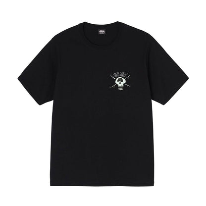 STUSSY 21HO SURF SKATE SKULL TEE