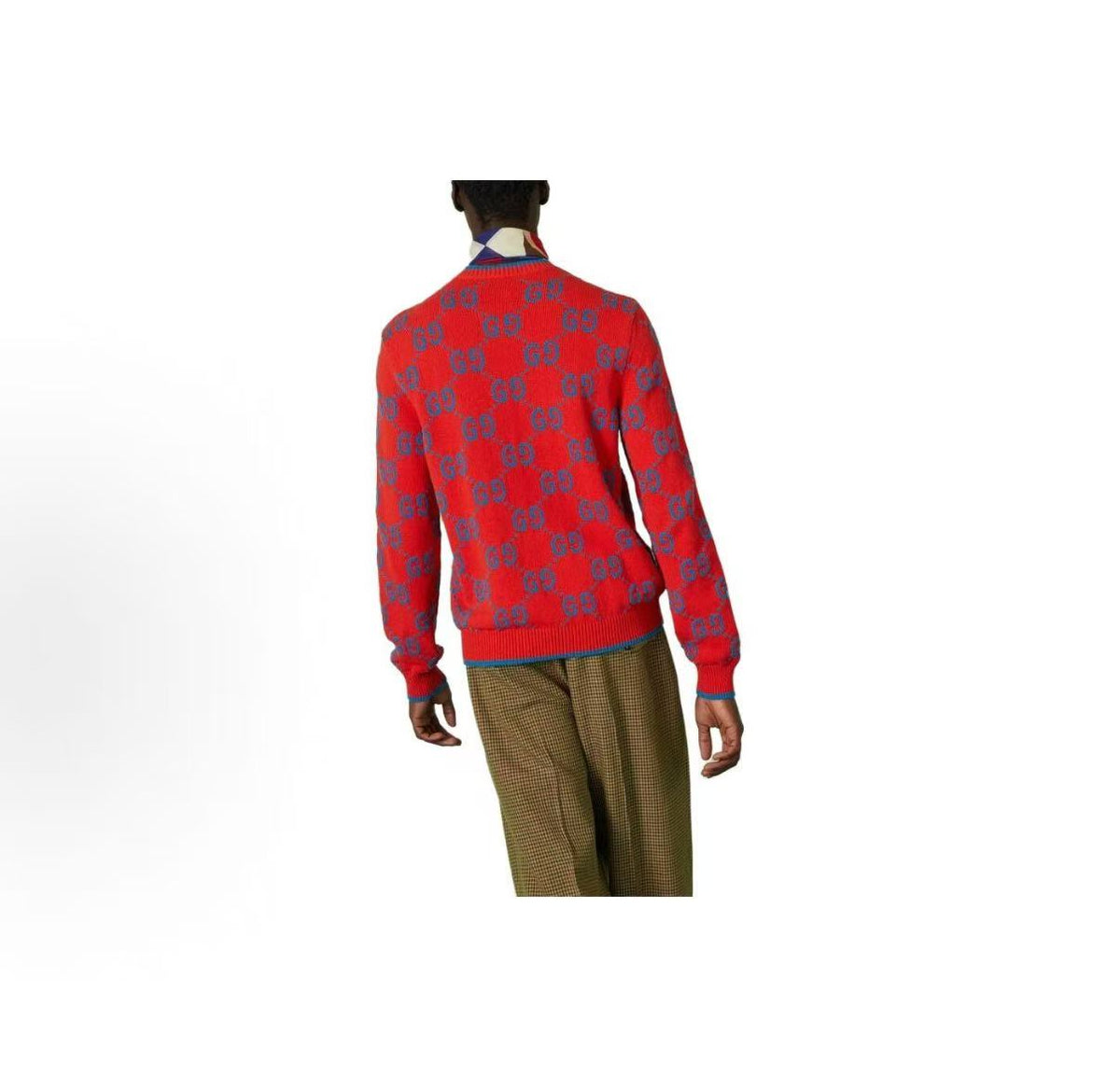 GUCCI 2023 Spring Collection - Letter Print Round-neck Casual Long-Sleeve Sweater for Men - Red