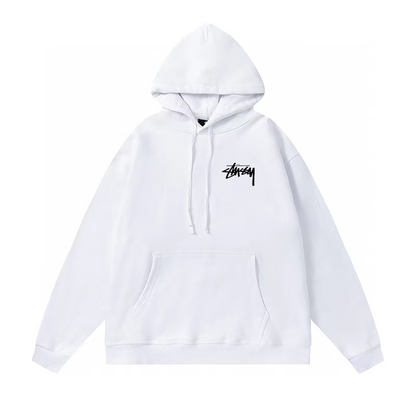 STUSSY 8 BALL HOODIE WHITE
