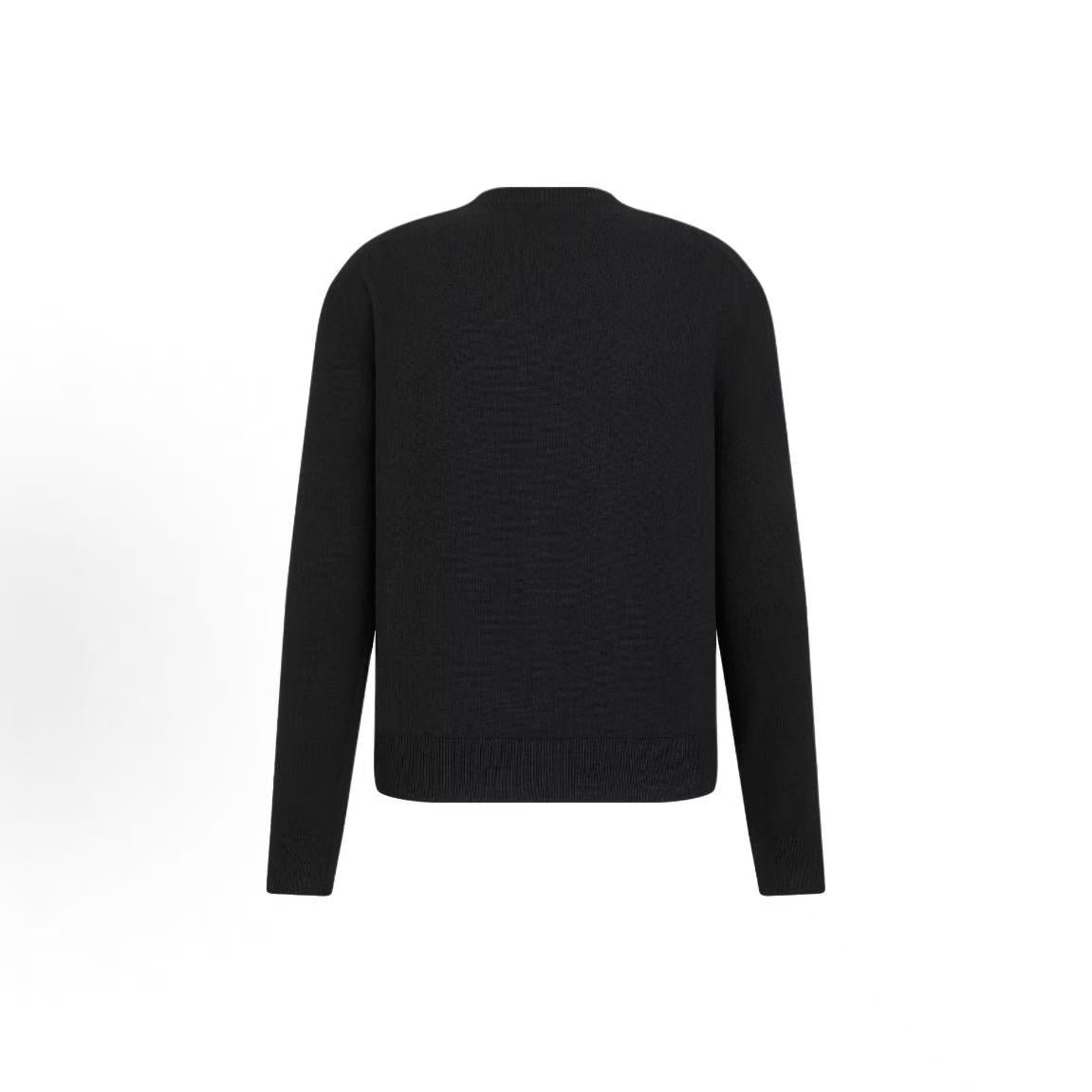 DIOR (Dior) - Fall/Winter 2024 - Round-neck pullover long-sleeve sweater - Men's style - Black color