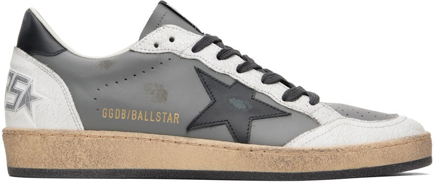 GOLDEN GOOSE حذاء سنيكرز Ball Star رمادي وأبيض