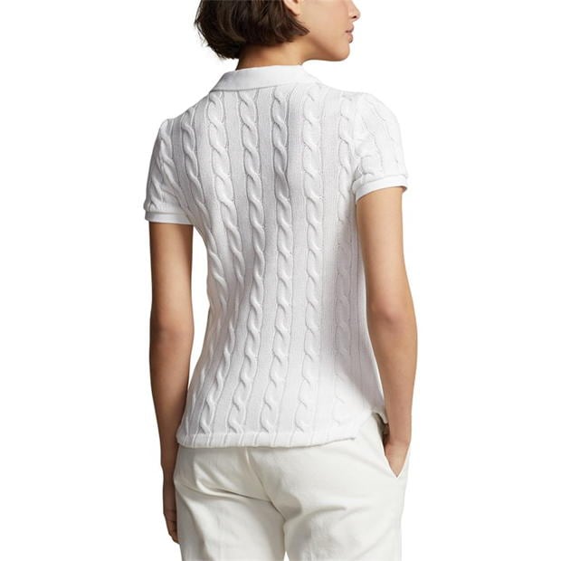 Ralph Lauren Cable Polo White