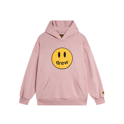 Drew House Smiley Face Series Mascot Navy Smiley Face Hooded Fleece Sweatshirt Winter Unisex Navy Blue
