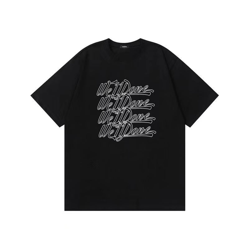 WE11DONE Sketch Barrage Print Tee White