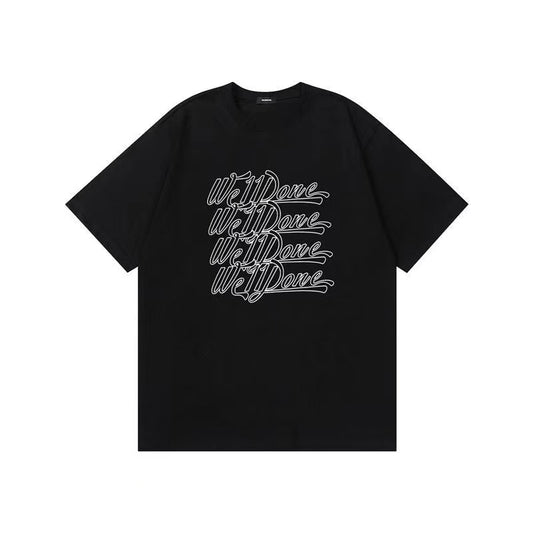 WE11DONE Sketch Barrage Print Tee White