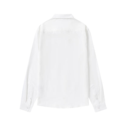 AMI Long Sleeve Logo Shirt White