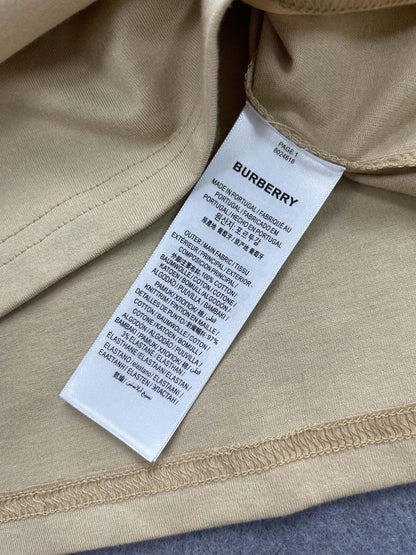 BURBERRY LOGO PRINT COTTON OVERSIZE T-SHIRT – IN SOFT FAWN – BRS006