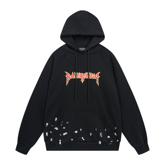 Balenciga logo hoodie BL238057 black