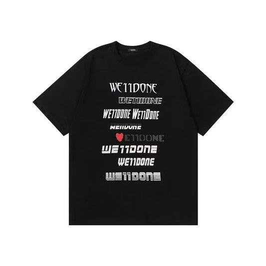 WE11DONE Barrage Tee In Black