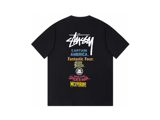 STUSSY FANTASTIC FOUR  TEE  BLACK