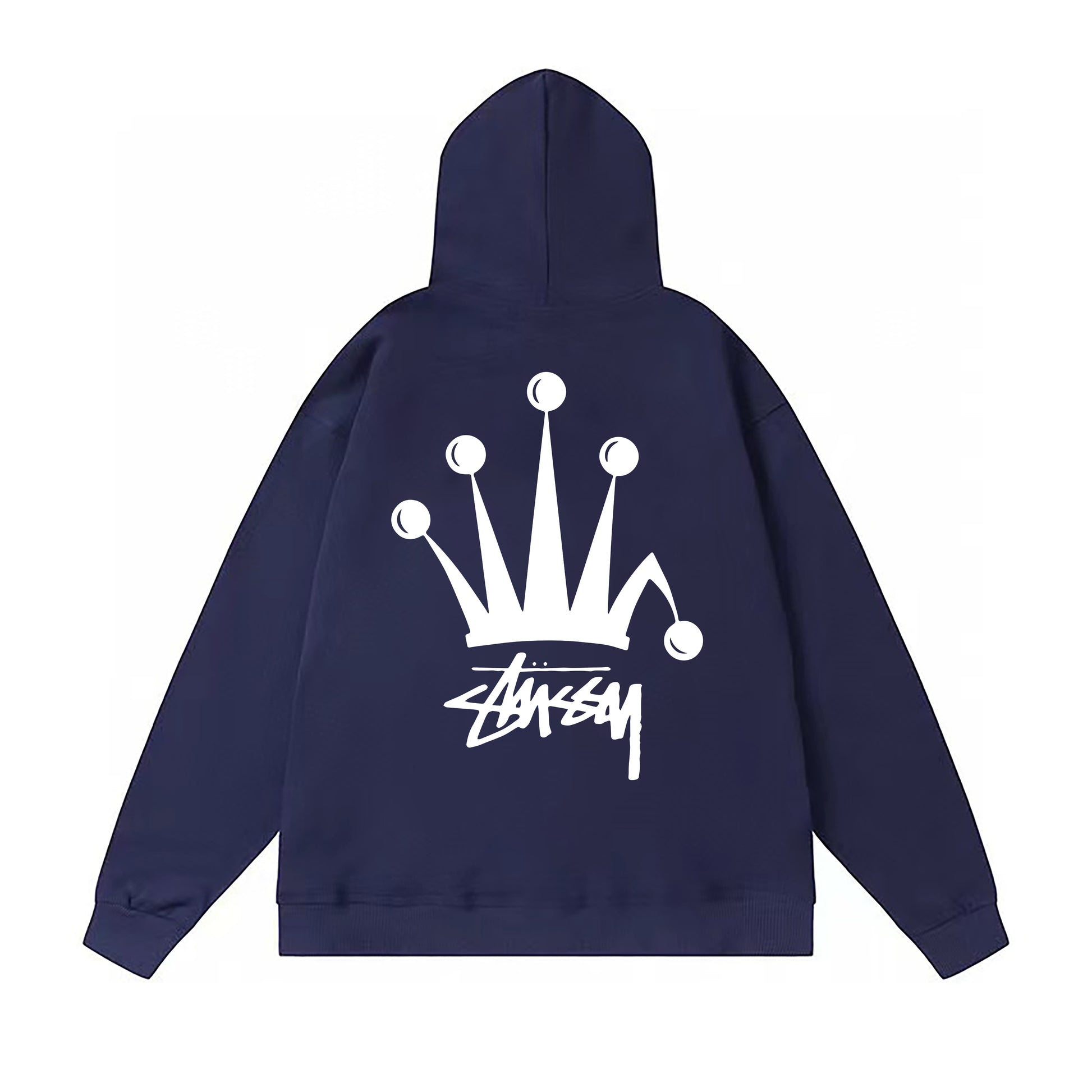 STUSSY CROWN PRINT HOODIE NAVY