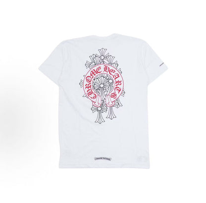 Chrome Hearts Phantom Cross Red Horse Hoof Print T-shirt - Men's and Women's Matching Couple Style