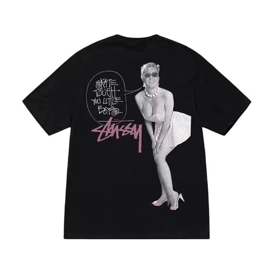 STUSSY RETRO GIRL TEE BLACK