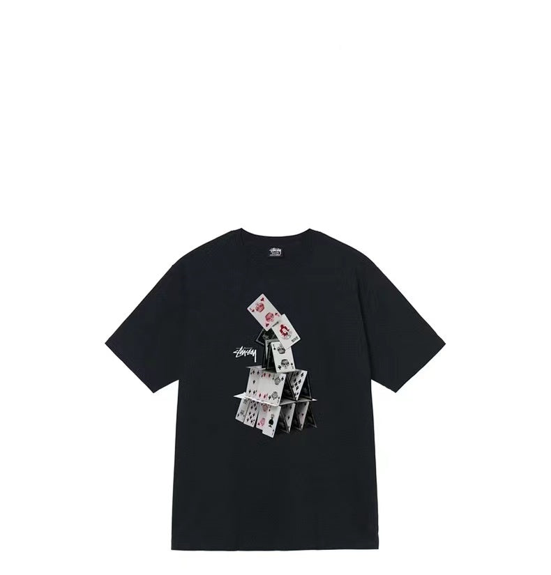 STUSSY  DICE PRINT TEE BLACK