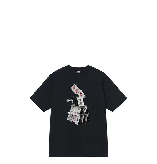 STUSSY  DICE PRINT TEE BLACK
