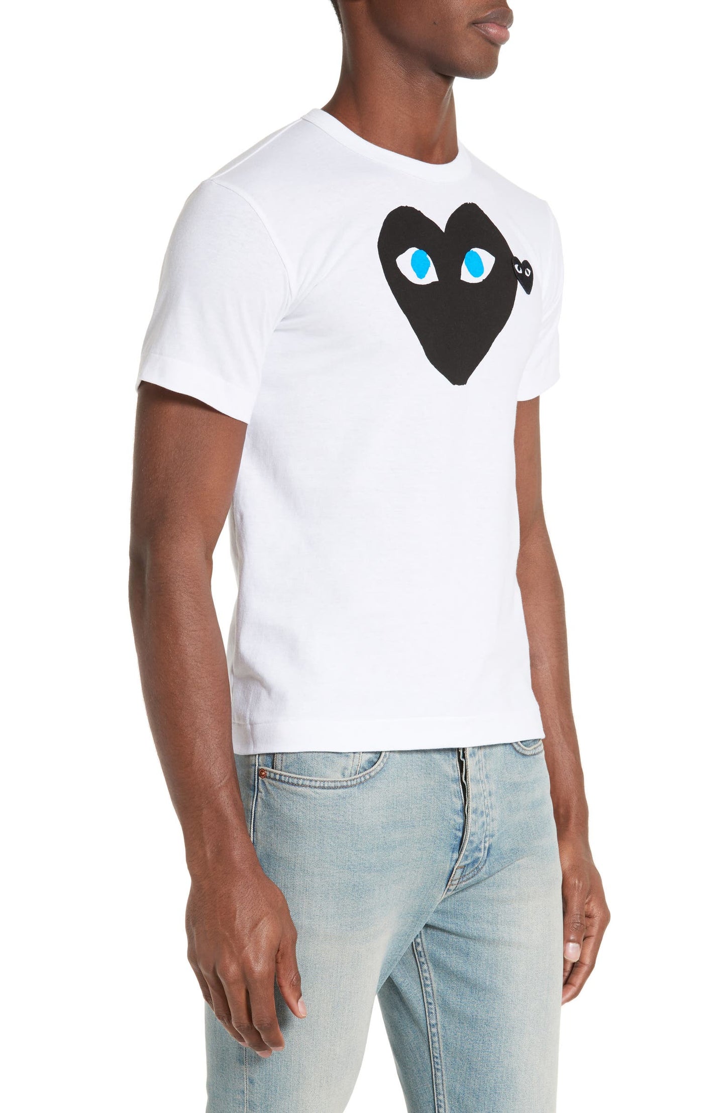 Heart Appliqué Slim Fit Graphic T-Shirt