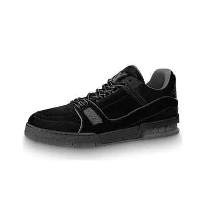 LOUIS VUITTON LV 408 TRAINERS IN SUEDE & GRAY FLANNEL   LSVT222