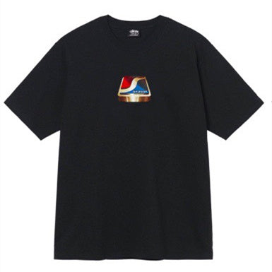 STUSSY METAL CUBE PRINT TEE BLACK
