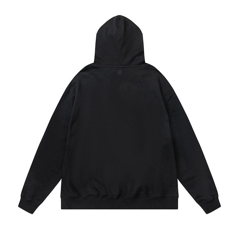 AMI  Small Logo Hoodie Black