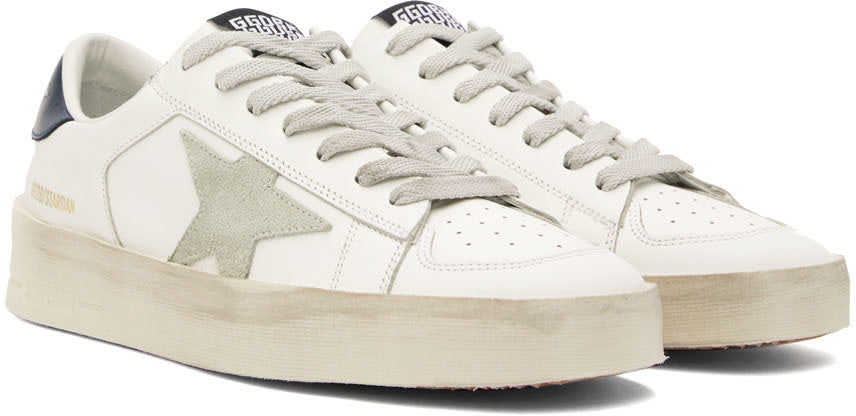 GOLDEN GOOSE حذاء سنيكرز Stardan أبيض وكحلي