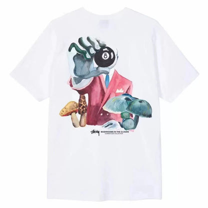 STUSSY MUSHROOM PRINT TEE WHITE