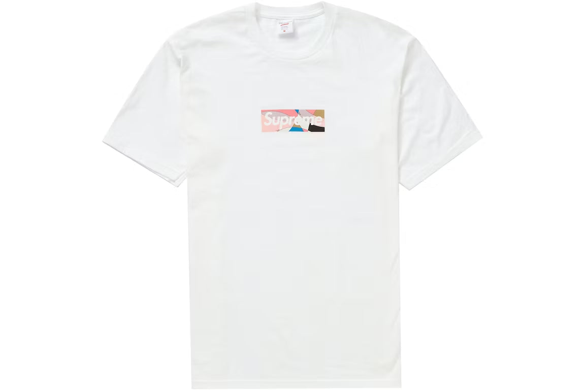 Supreme Emilio Pucci Box Logo Tee White/Dusty Pink