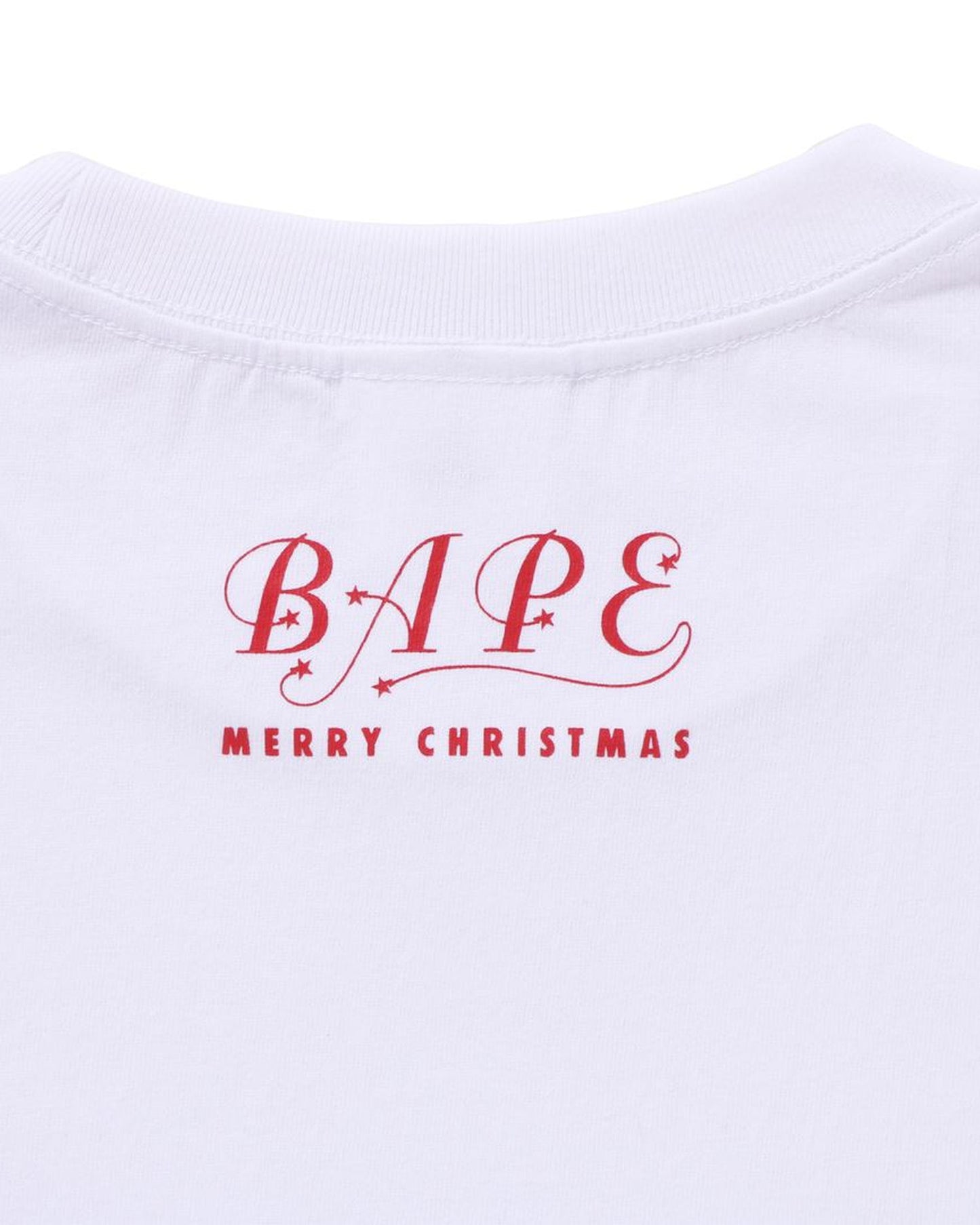 A Bathing Ape Christmas Ape Head Tee In White
