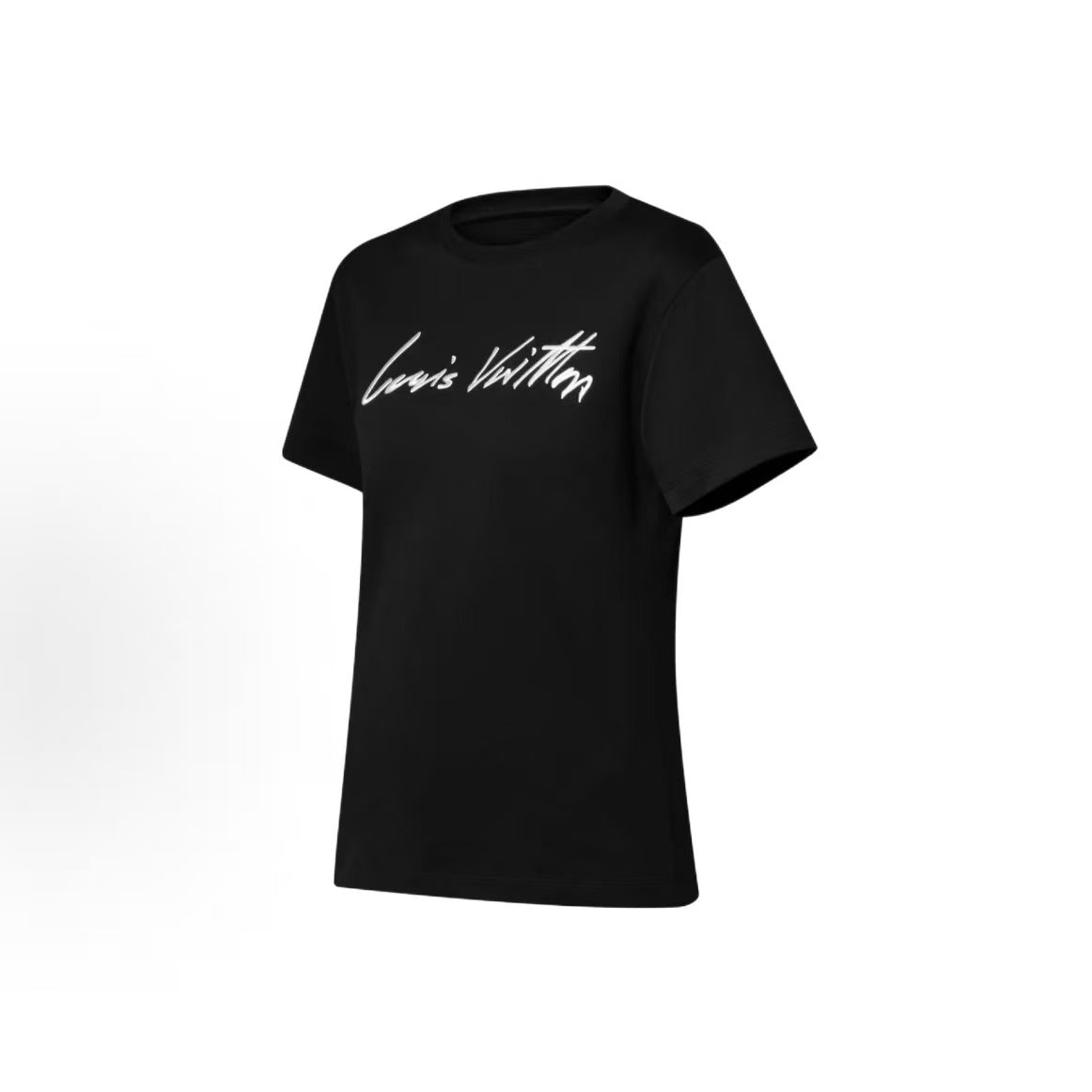 LOUIS VUITTON GOLD MINE collection Handwritten logo cotton knitted short-sleeved FW25 regular T-shirt for women