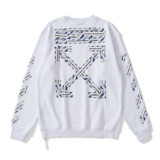 Off-White 829 arrow print hoodie white