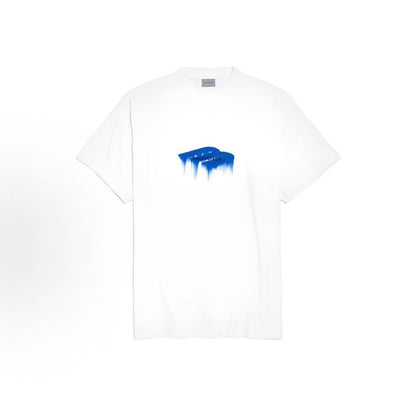 Balenciaga SS26 Printed Embroidery Round-neck Short-sleeved T-shirt - Loose Fit Men's Style