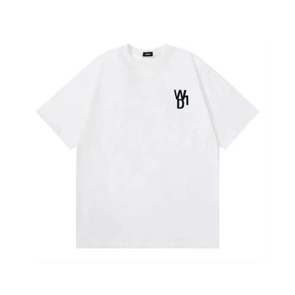 WE11DONE 2021 New Reflection Flocking Luminous Bear Tee White