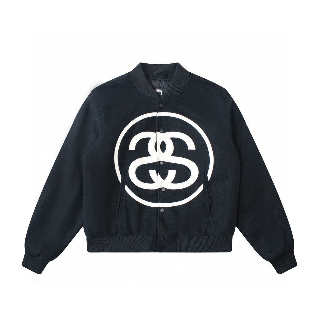 STUSSY DOUBLE S PRINT JACKET BLACK