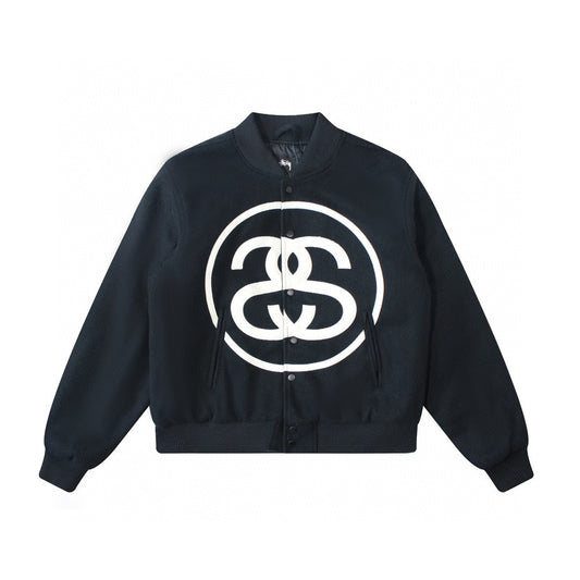 STUSSY DOUBLE S PRINT JACKET BLACK