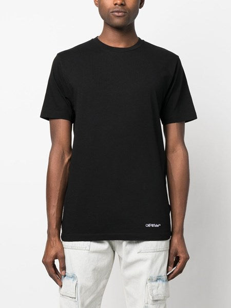 Off-white T-shirt with sketch style logo on the back