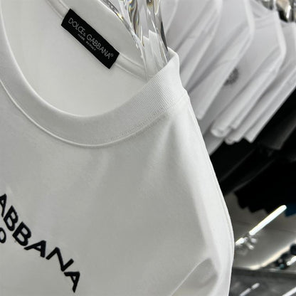 DOLCE & GABBANA COTTON T-SHIRT WITH DG EMBROIDERY – DT002